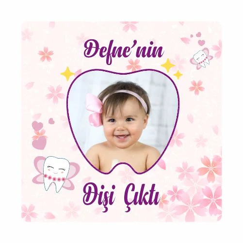 Diş Buğdayı Temalı Doğum Günü Magneti